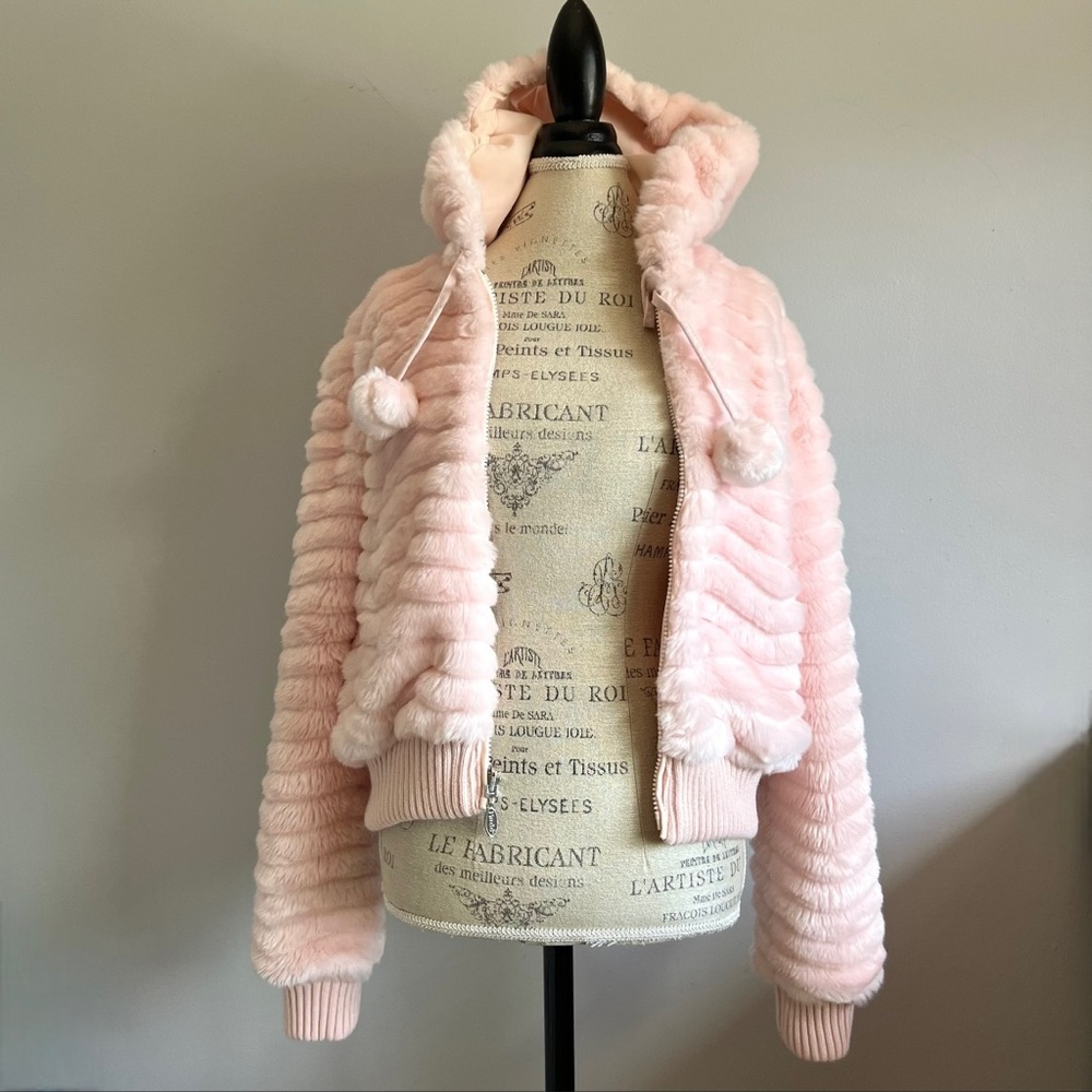 Y2K Pink Faux Fur Jacket